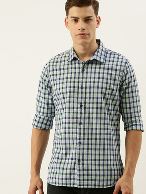 SINGLE by Ranbir Kapoor Men Printed Casual Blue Shirt