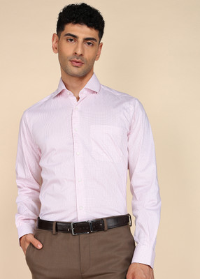 Raymond Men Self Design Formal Red Shirt