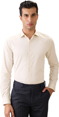 PARK AVENUE Men Printed Casual Beige Shirt