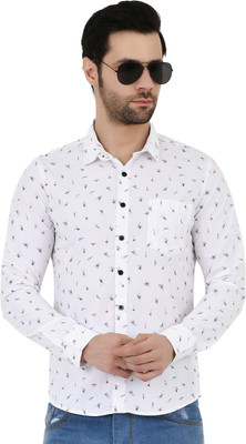 Sageware Men Striped Formal White Shirt