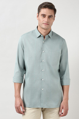 PETER ENGLAND Men Solid Formal Green Shirt