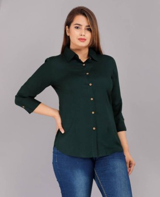 Myur Women Solid Casual Black Shirt