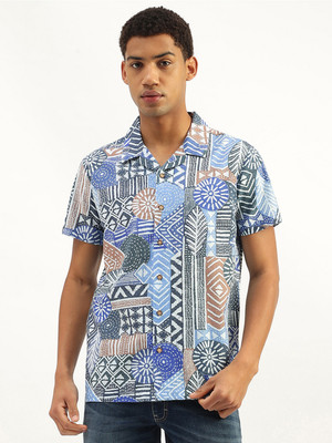 United Colors of Benetton Men Geometric Print Casual Multicolor Shirt