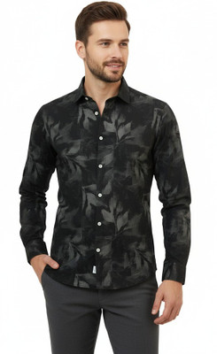 jaks Men Printed Casual Black Shirt