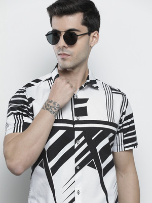 The Indian Garage Co. Men Printed Casual Black Shirt