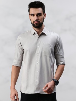 CITIZEN ENTERPRISE Men Solid Casual Grey Shirt