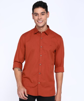 PETER ENGLAND Men Solid Casual Brown Shirt