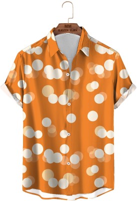 JANTA BAZAR Men Printed Casual Orange Shirt