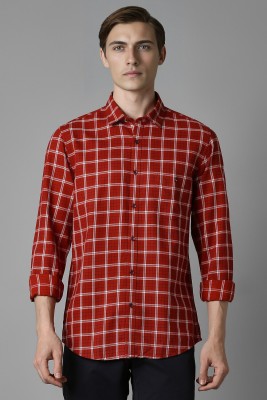 LOUIS PHILIPPE Men Checkered Casual Red Shirt