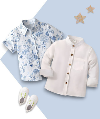 KIDGARB Boys Printed Casual Multicolor Shirt(Pack of 2)