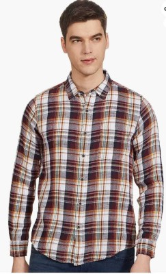 Fashionn Men Checkered Casual Red Shirt