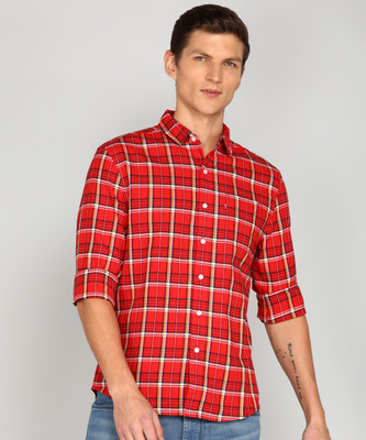 LEVI'S Men Checkered Casual Red Shirt