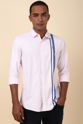 Allen Solly Men Self Design Casual Pink Shirt