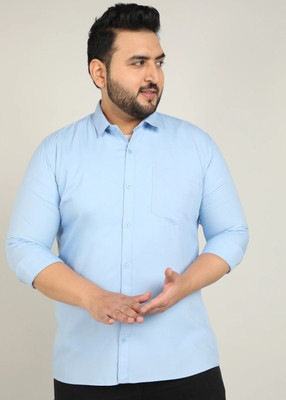 METRONAUT PLUS Men Solid Casual Blue Shirt