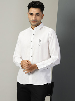 THOMAS SCOTT Men Solid Casual White Shirt