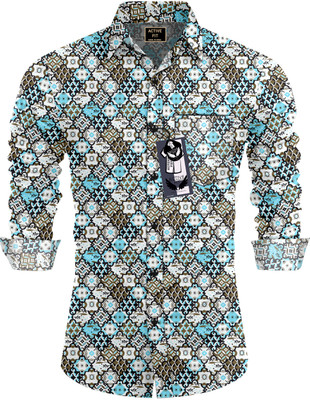 swstikenterprise Men Solid Formal Cream Shirt