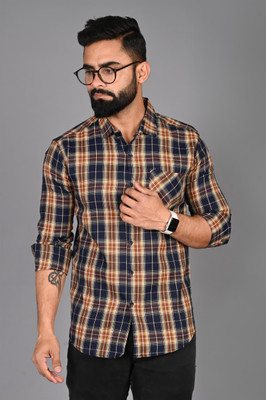 FUBAR Men Checkered Casual Multicolor Shirt