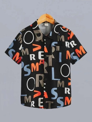 DARKMODE Boys Printed Casual Multicolor Shirt