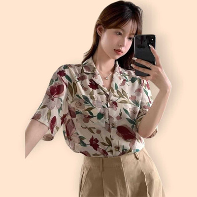 KAUTAQI Women Printed Casual Multicolor Shirt