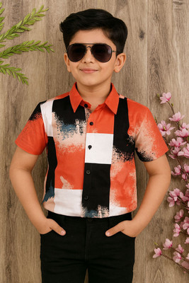 RFCREATION Boys Checkered Casual Multicolor Shirt