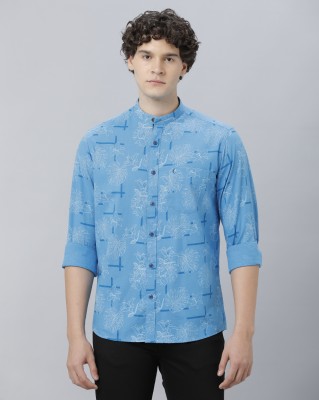 CAVALLO BY LINEN CLUB Men Printed Casual Blue Shirt