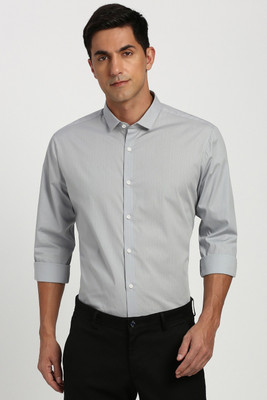 PETER ENGLAND Men Printed Formal Grey Shirt