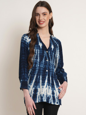 maaesa Women Printed Casual Multicolor Shirt