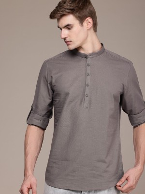 French Connection Men Solid Casual Brown Shirt