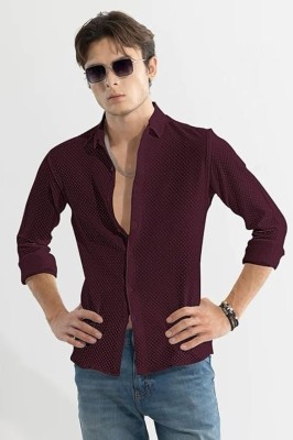 BAL KRISHNA FASHION Men Solid Casual Maroon Shirt