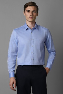 LOUIS PHILIPPE Men Solid Formal Blue Shirt