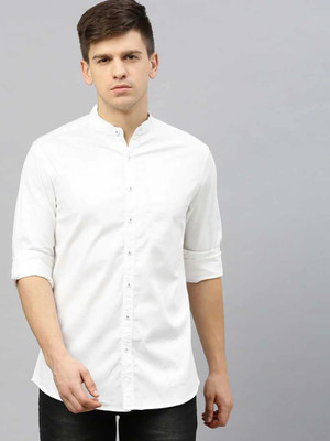 PROTOCOL Men Solid Casual White Shirt