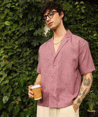 CAMPUS SUTRA Men Solid Casual Red Shirt