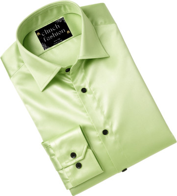 clinch fashion Men Printed Casual Light Green Shirt