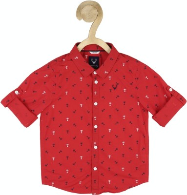 Allen Solly Boys Printed Casual Red Shirt