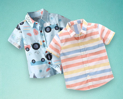 adscrown Boys Printed Casual Multicolor Shirt