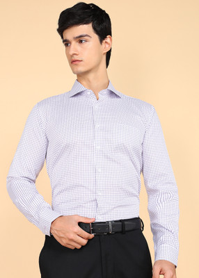 VAN HEUSEN Men Checkered Formal Purple Shirt