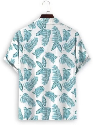 StellLIFESTYLE Trend Men Printed Casual White, Light Green Shirt