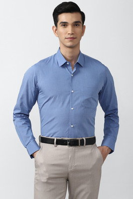 PETER ENGLAND Men Solid Formal Blue Shirt