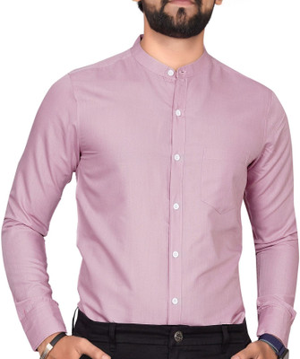 GLOBAL NOMAD Men Solid Casual Pink Shirt