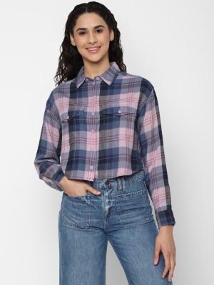 American Eagle Outfitters Women Checkered Casual Multicolor Shirt