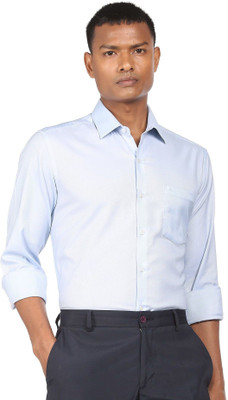 ARROW Men Solid Formal Blue Shirt