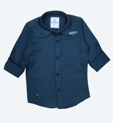 Rs fashions Boys Solid Casual Dark Blue Shirt