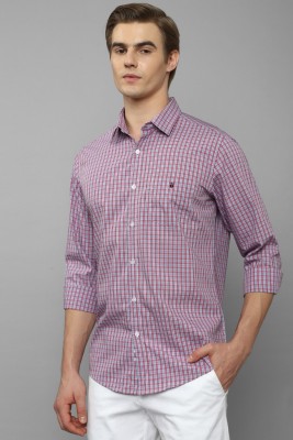 LOUIS PHILIPPE Men Checkered Casual Red, Light Blue Shirt