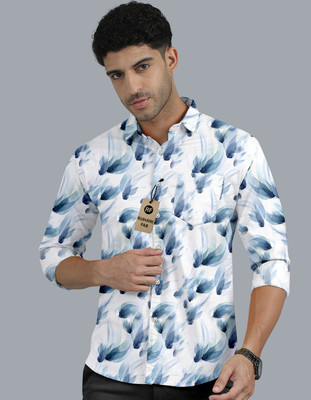 Ruhani FAB Men Printed Casual Pink Shirt