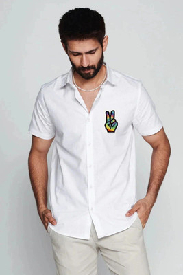 ASHIMA FAB TEX Men Solid Casual White Shirt