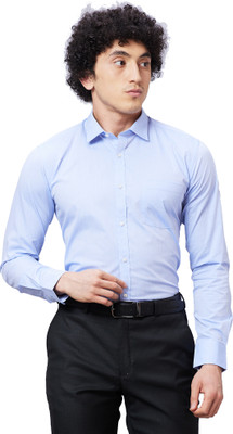 PARK AVENUE Men Self Design Formal Light Blue Shirt