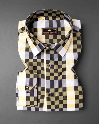 HOC Men Checkered Casual Multicolor Shirt