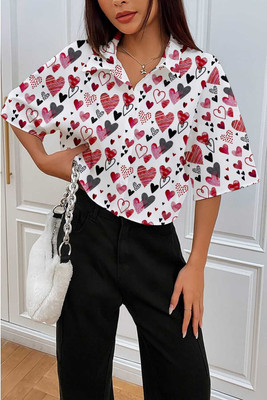 LookRange Women Printed Casual Multicolor Shirt