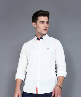 DUCATI Men Graphic Print Casual White Shirt