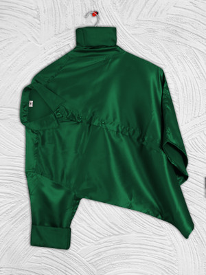 Nat Jastica Men Solid Party Green Shirt